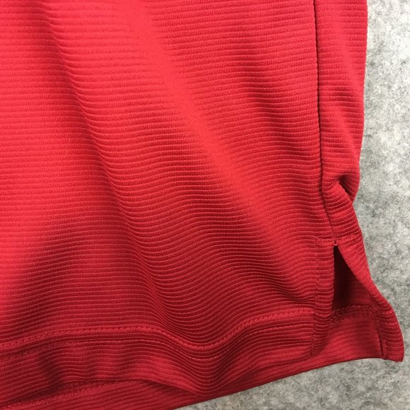 Grand Slam Golf Polo L Mens Red Textured Short Sleeve Solid Collared Performance - Picture 5 of 8